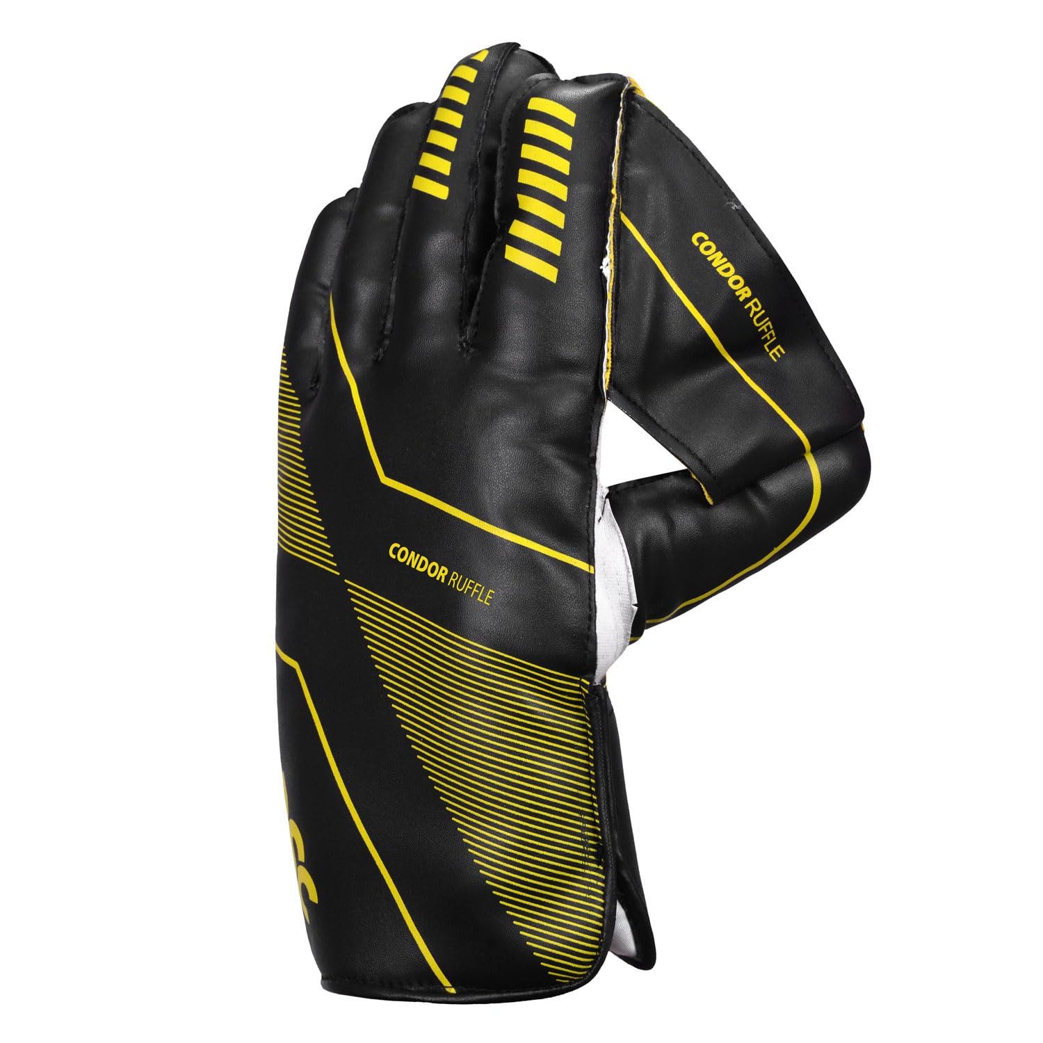 DSC Multisporthandschuhe Condor Ruffle Cricket Wicket Keeping Handschuh (Bestandteile des Pakets: 1 Paar Wicket Keeping Glove., optimale Schweißabsorption, sie bieten Komfort und Leistung) Für beidhändige Spieler, Cricket Wicket Keeping Schutz