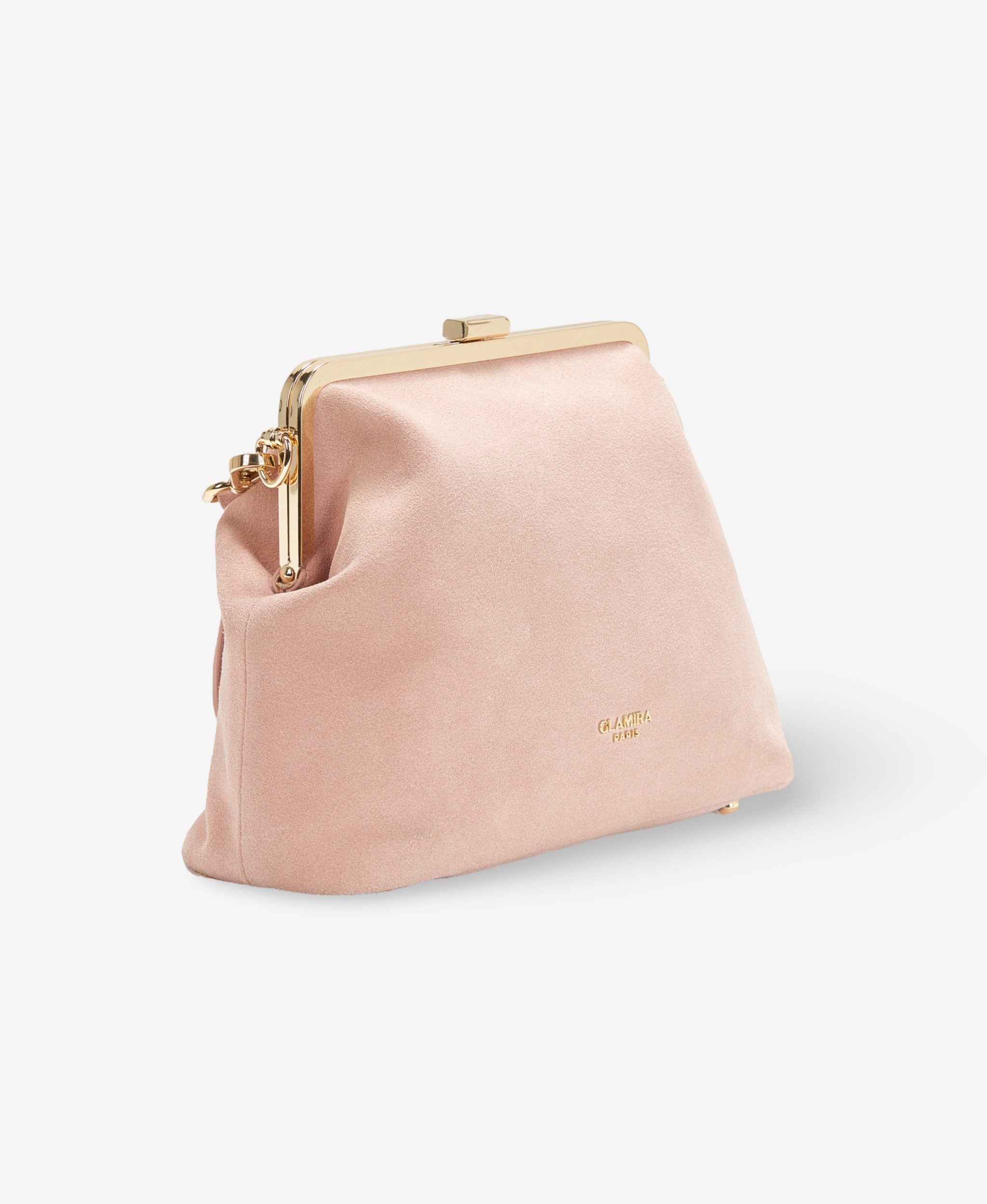 GLAMIRA Clutch Glamouré Soir Rosé Clutch (1-tlg), echt Leder, mit abnehmbarem, verstellbarem Schultergurt