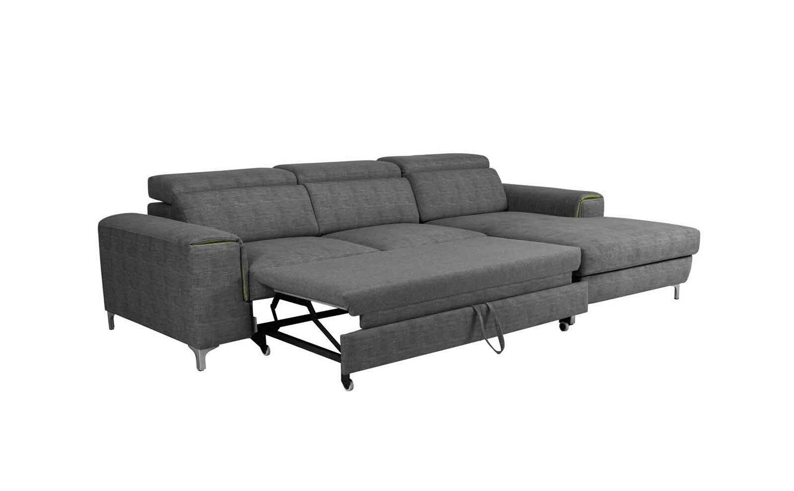 Mit JVmoebel Schlafsofa Garnitur, Bettfunktion Ecksofa Polster Wohnzimmer Ecksofa Sofa Sitz Textl