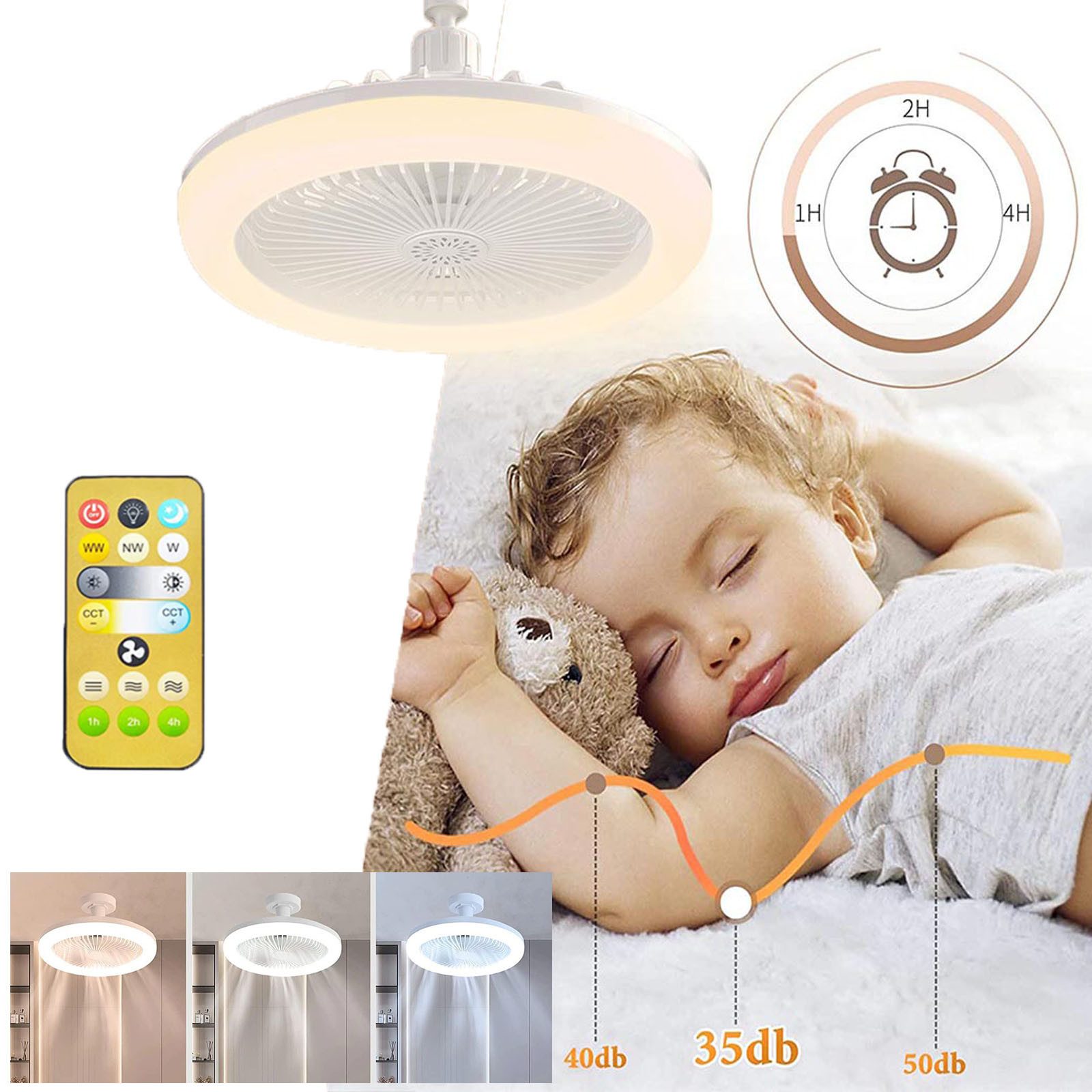Jibenhome Deckenventilator Geschlossener Mini Deckenventilator mit günstig online kaufen