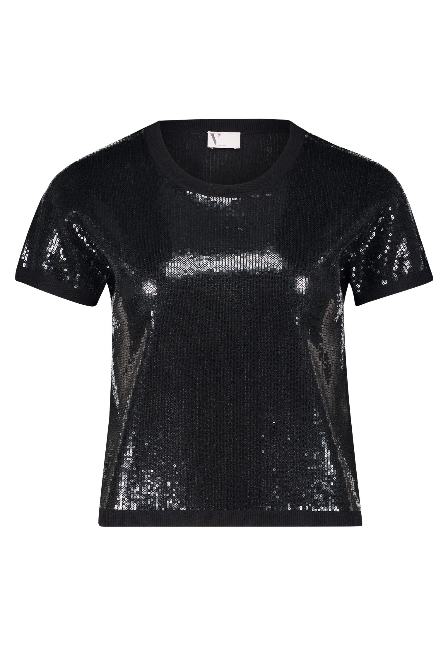 Vera Mont Kurzarmshirt Damen mit Rundhalsausschnitt (1-tlg) Pailletten günstig online kaufen