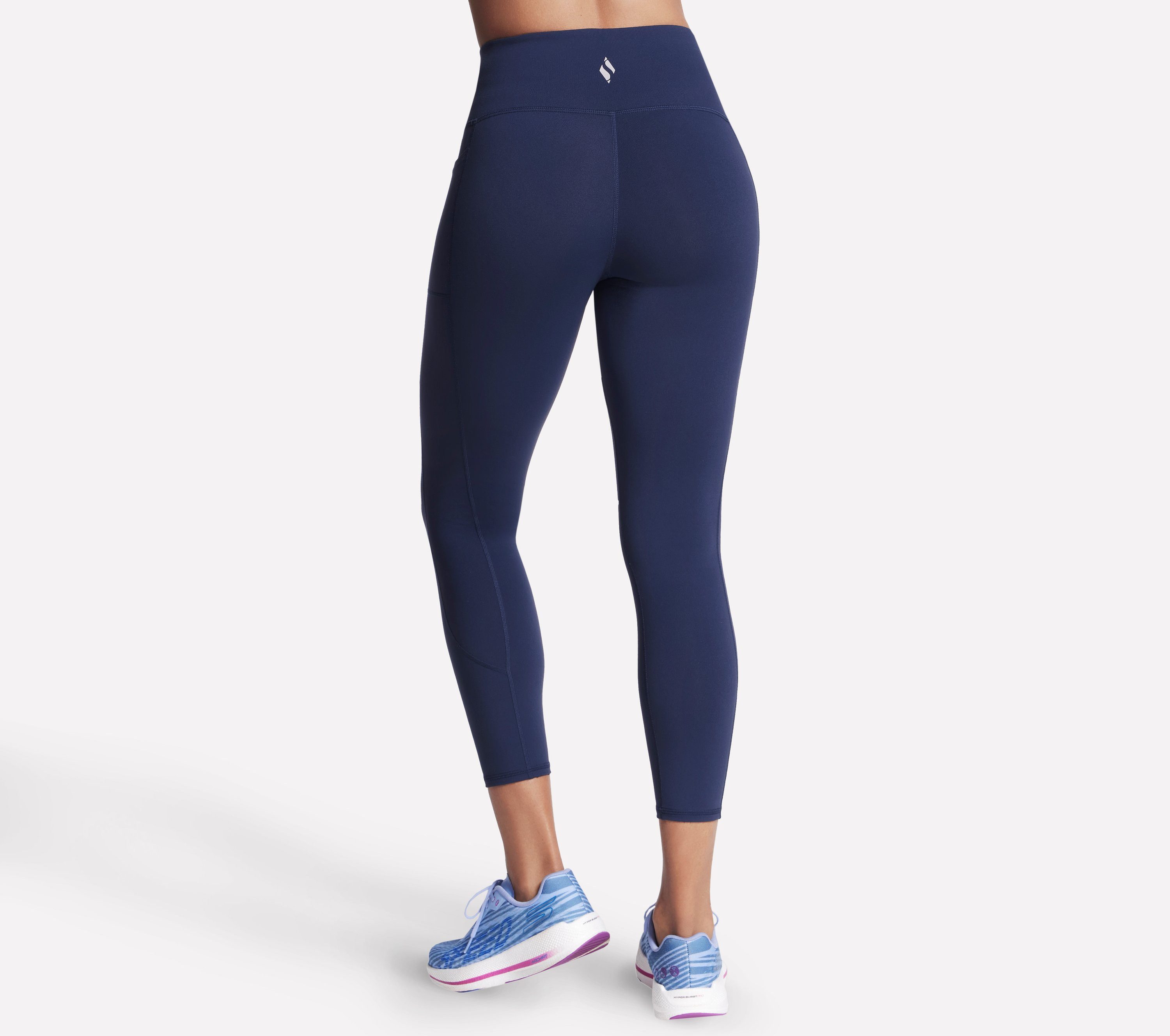 Skechers 7/8-Leggings mit Seitennahttaschen, aus Jersey-Material, schmale Beinform