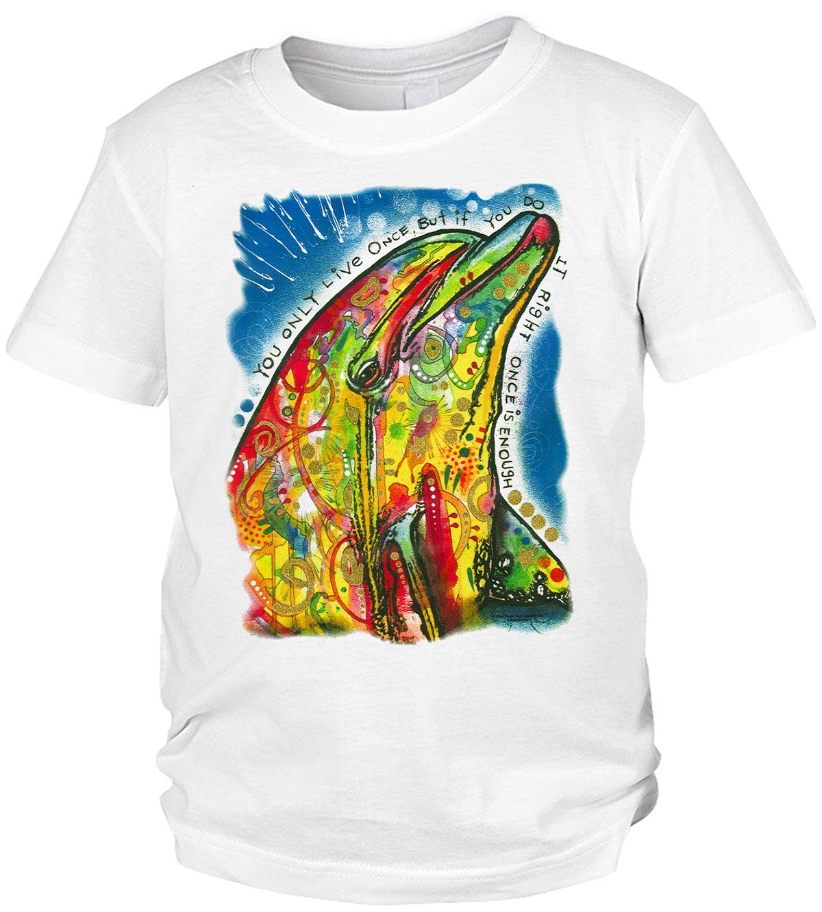 Print-Shirt Delfin Motiv Kindershirt