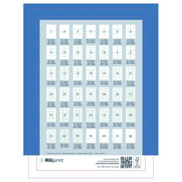 Rillprint Etiketten Selbstklebende Aufkleber Etiketten 105x148 mm 500 Blatt Weiß