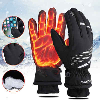 MAEREX Skihandschuhe (Winter Fahhrad Motorrad Sports Handschuhe XL) Touchscreen Winddicht Wasserdicht