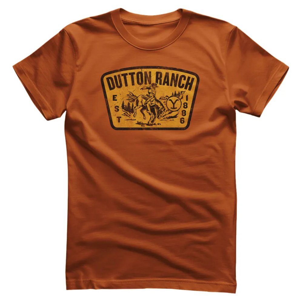 yellowstone T-Shirt Washed Dutton Ranch Patch T-Shirt