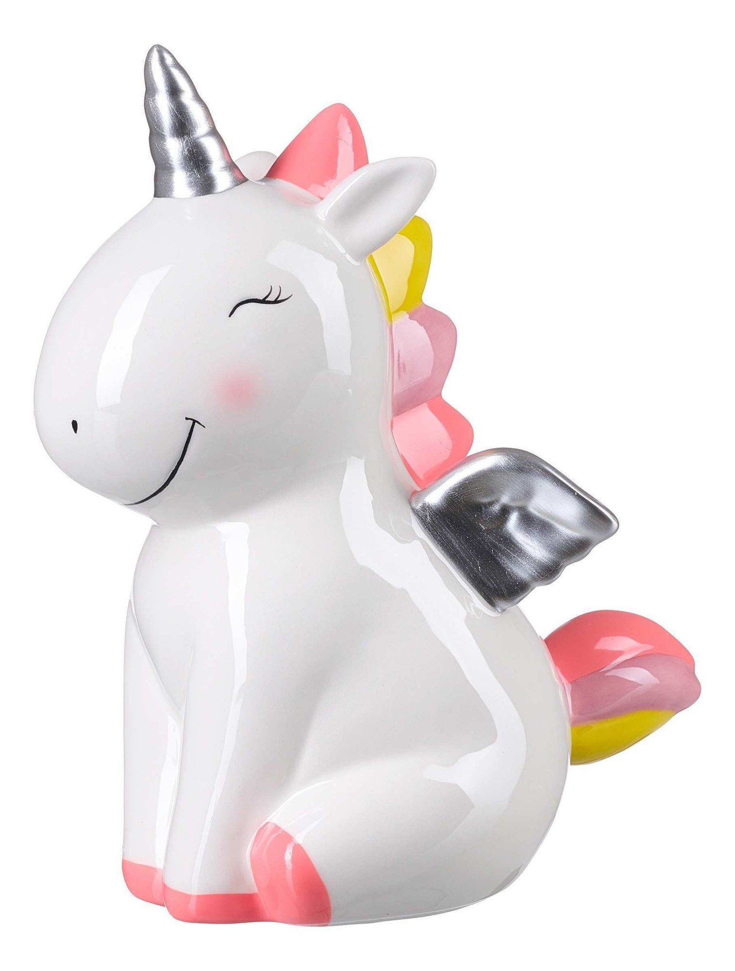 Ritzenhoff & Breker Spardose Einhorn Spardose aus Steingut in Rosa
