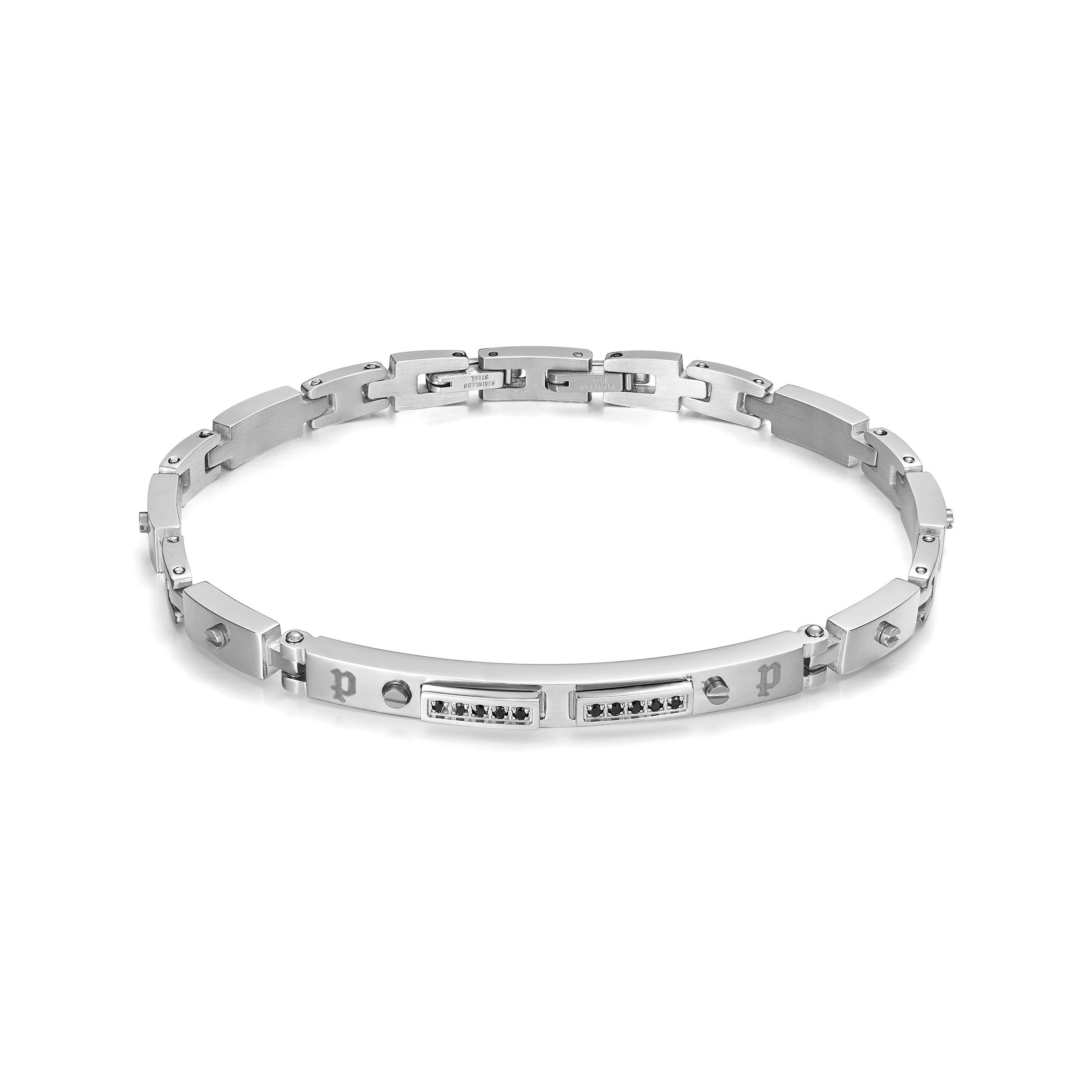 Police Armband Bond, mit Kristallstein (synth)