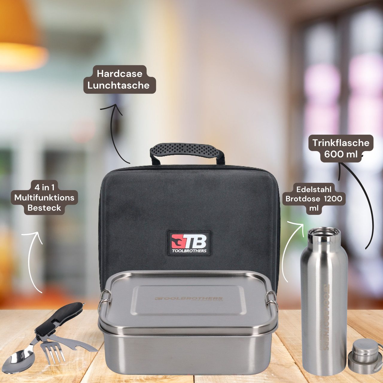 Toolbrothers Lunchbox Fan Lunchpaket in Hardcase Tragetasche Lunchtasche Wasserdicht