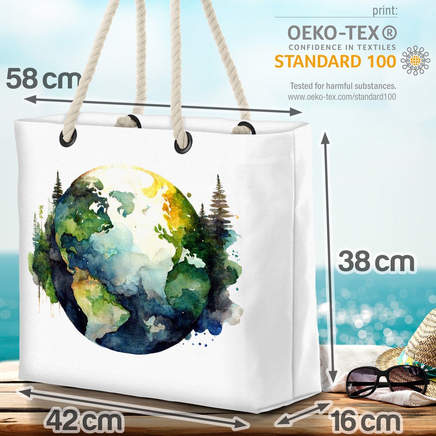 VOID Strandtasche plan Earthday klimaschutz future Erde klima Natur (1-tlg), Umwelt natur friday