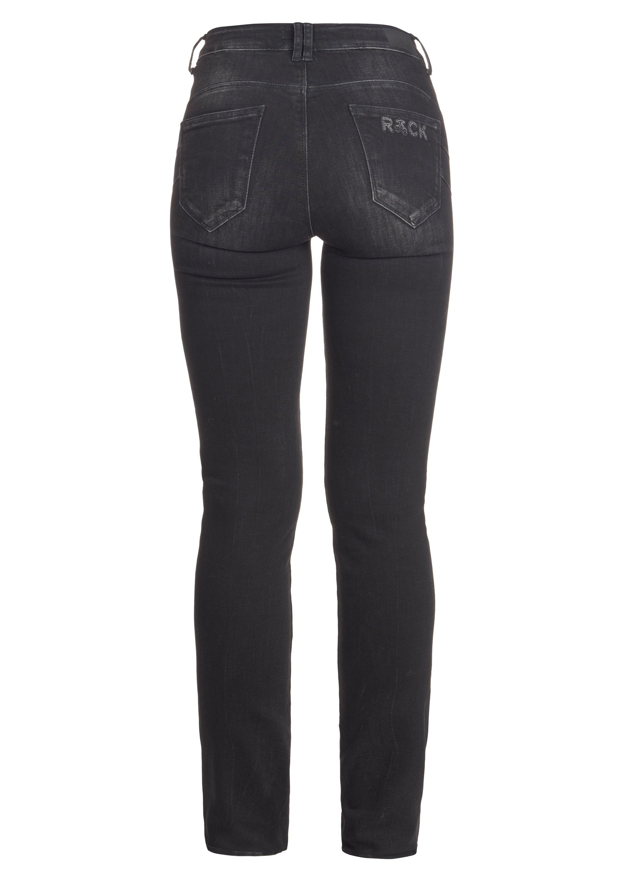 Temps hohem Slim-fit-Jeans Bund Cerises Le Fit-Schnitt Des Slim mit und PULPHIGH