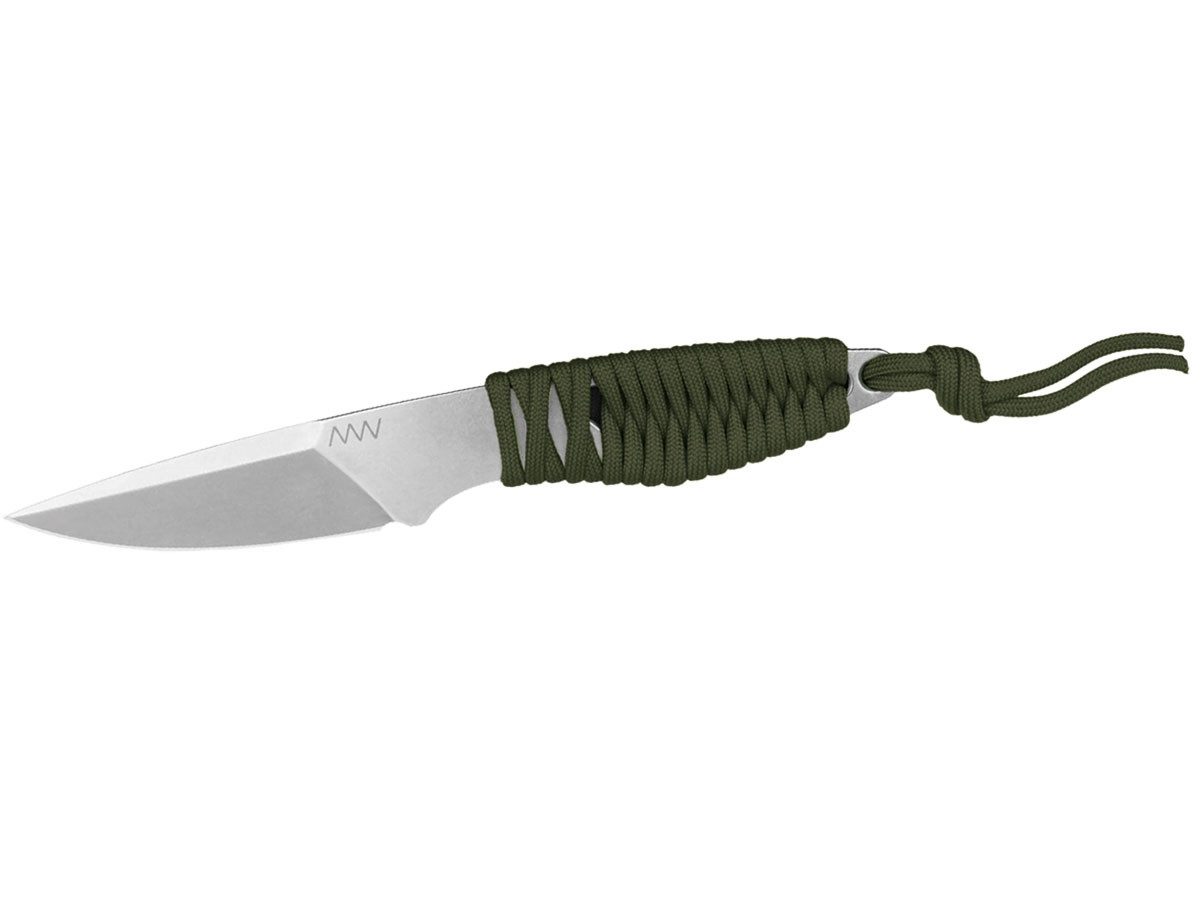ACTA NON VERBA KNIVEs Taschenmesser Acta Non Verba P100 Stonewash Olive Paracord ANVP100-004