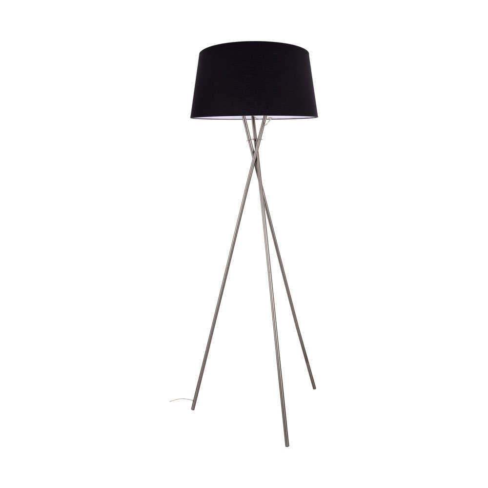 SPOT Light Stehlampe, Leuchtmittel nicht inklusive, Stehlampe Stehleuchte Wohnzimmerlampe 3 Beine Stoff schwarz Höhe 154cm