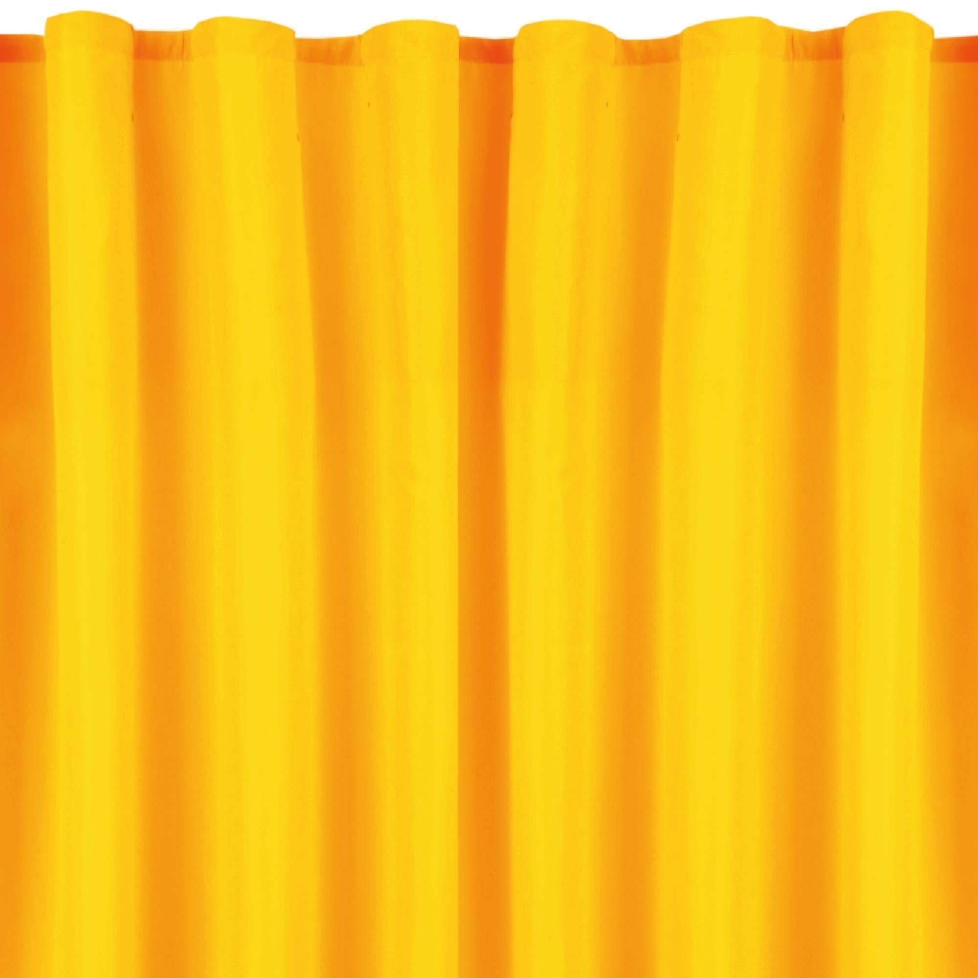 Vorhang, Bestlivings, Kräuselband (1 Kräuselband, verfügbar und Farben mit blickdicht, Größen versch. St), Orange Fertiggardine Microfaser, Gardine Blickdichte in
