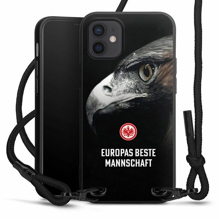 DeinDesign Handyhülle Eintracht Frankfurt Offizielles Lizenzprodukt Europameisterschaft Apple iPhone 12 mini Premium Handykette Hülle mit Band Cover mit Kette