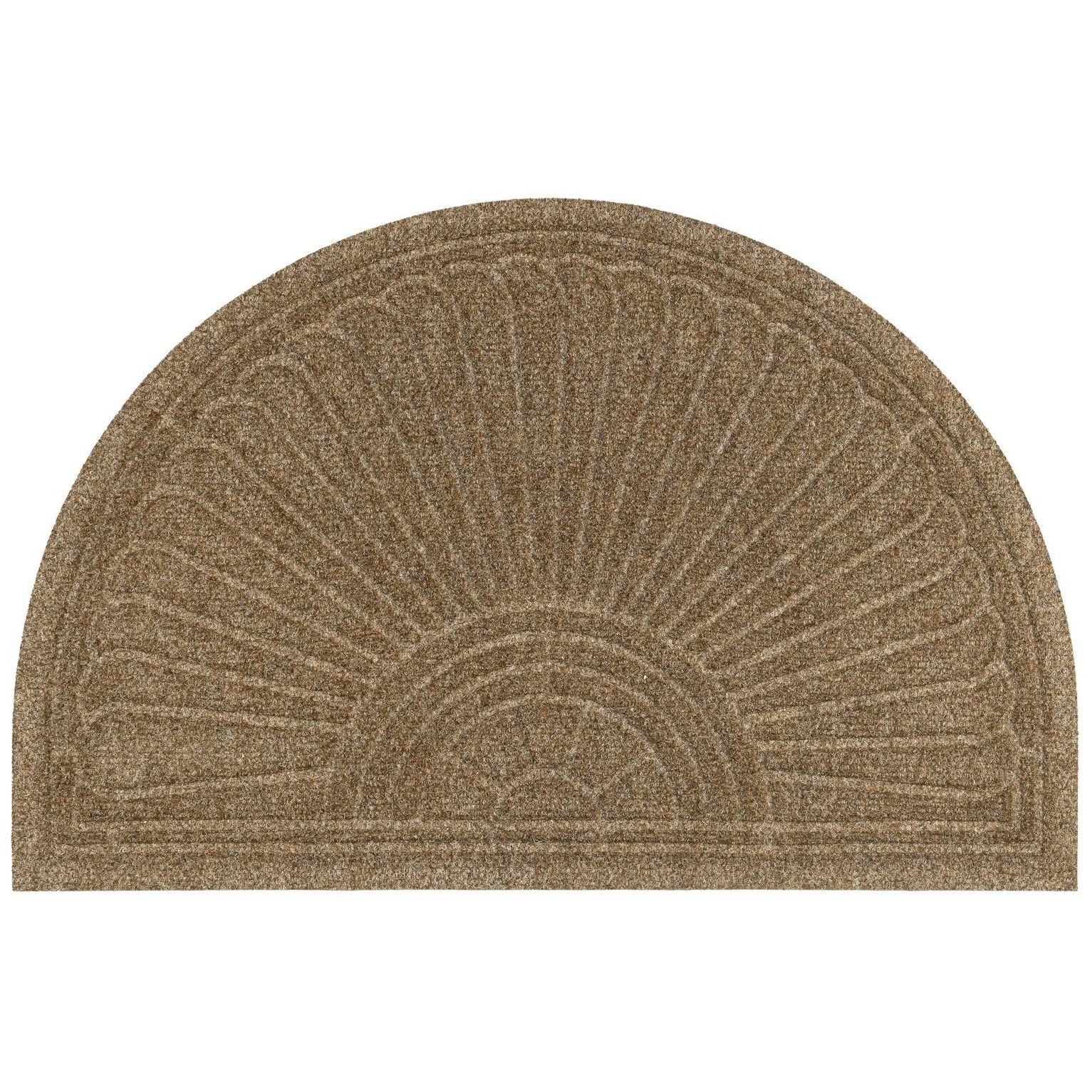 Floornovo Fußmatte Schmutzfangmatte, Halbkreis Sand, 85 x 55 cm, halbrund, rutschfest
