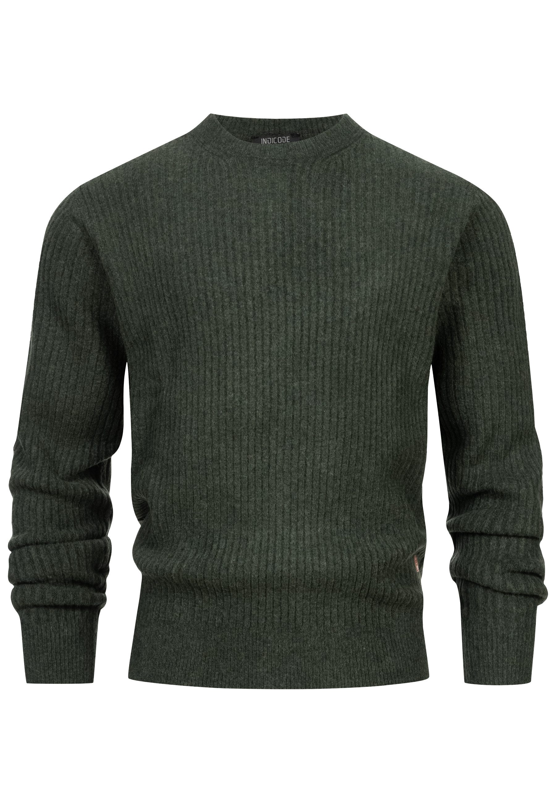 Indicode Strickpullover Herren INPeace O-Neck Pullover Herrenpullover mit R günstig online kaufen