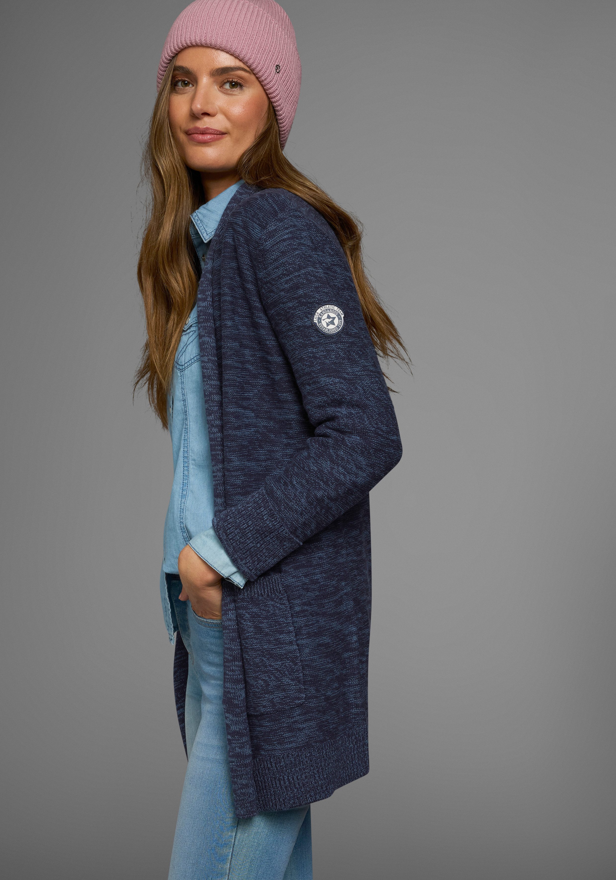 KangaROOS Strickjacke in melierter Optik