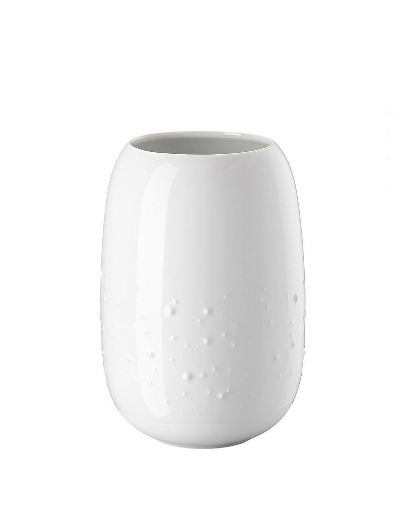 Rosenthal Tischvase Vase "Vesi Droplets" aus weißem Porzellan, 20 cm (Einzelne Vase), hochwertige Verarbeitung