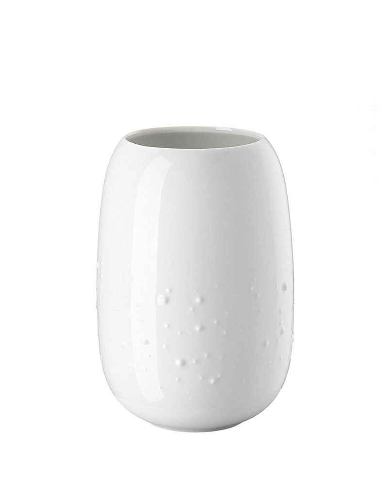Rosenthal Tischvase Vase "Vesi Droplets" aus weißem Porzellan, 20 cm, hochwertige Verarbeitung