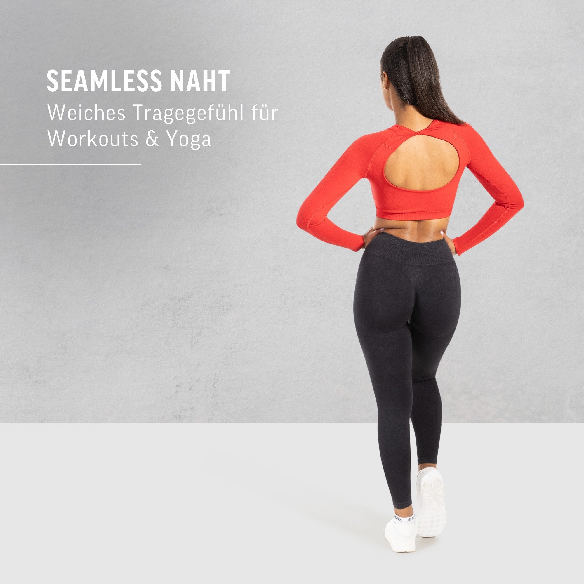Smilodox Leggings Yune, Scrunch & Batik Optik mit Seamless Naht und Kontur, Fitness Hose elastisch, Blickdicht, komfortabel & stylisch, Gym Yoga Pilates