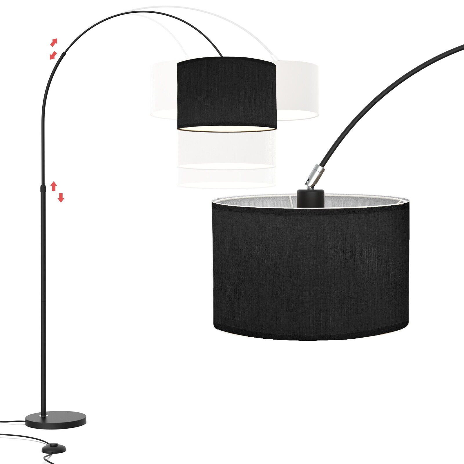 ANTEN LED Stehlampe Bogenlampe Stehlampe Bogenleuchte günstig online kaufen