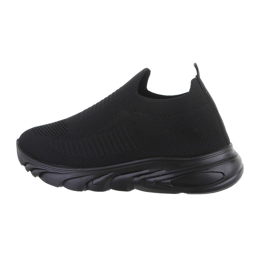 Ital-Design Damen Low-Top Freizeit Sneaker (79359453) Flach Sneakers Low in Schwarz