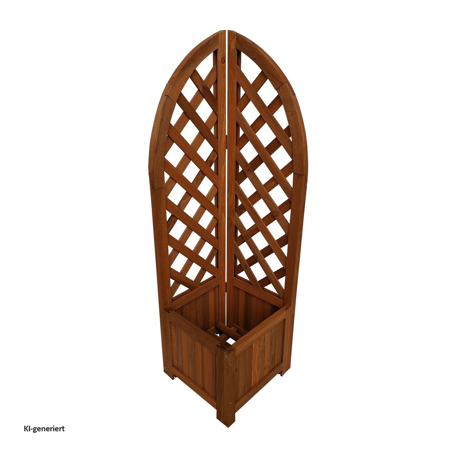 HTI-Living Pflanzkübel Pflanzkübel mit Rankgitter Heidi Braun (Stück, 1 St., 1x Pflanzkübel mit Rankgitter), Blumenkasten mit Spalier Holz