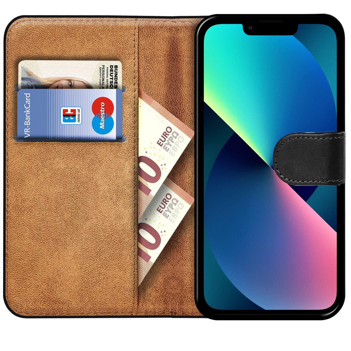 CoolGadget Handyhülle Book Case Handy Tasche für Apple iPhone 14 6,1 Zoll, Hülle Klapphülle Flip Cover für iPhone 14 Schutzhülle stoßfest