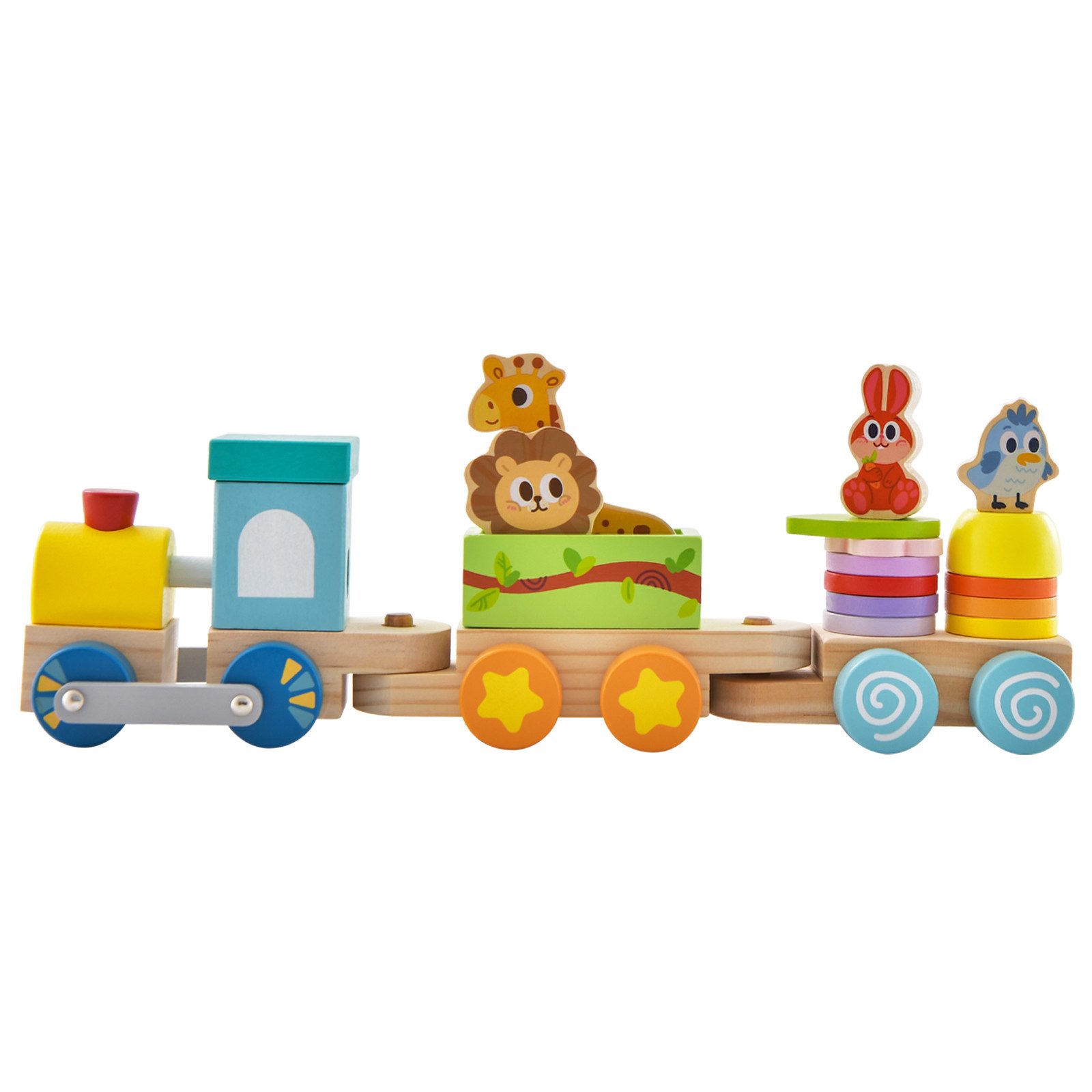 COSTWAY Spielzeug-Zug Kinder Holzeisenbahn Set, ab günstig online kaufen
