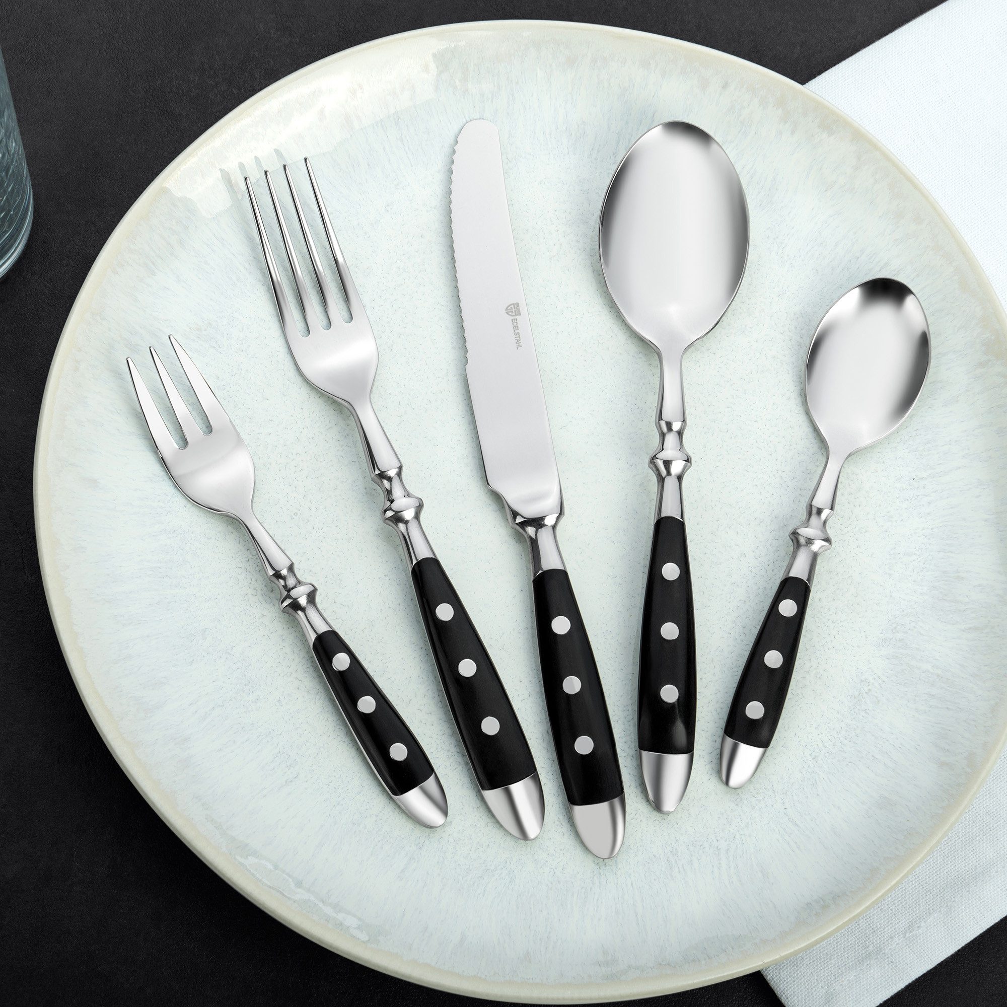 GRÄWE Tafelgabeln 6er Set Vintage - Edelstahl 18/10 Spülmaschinengeeignet