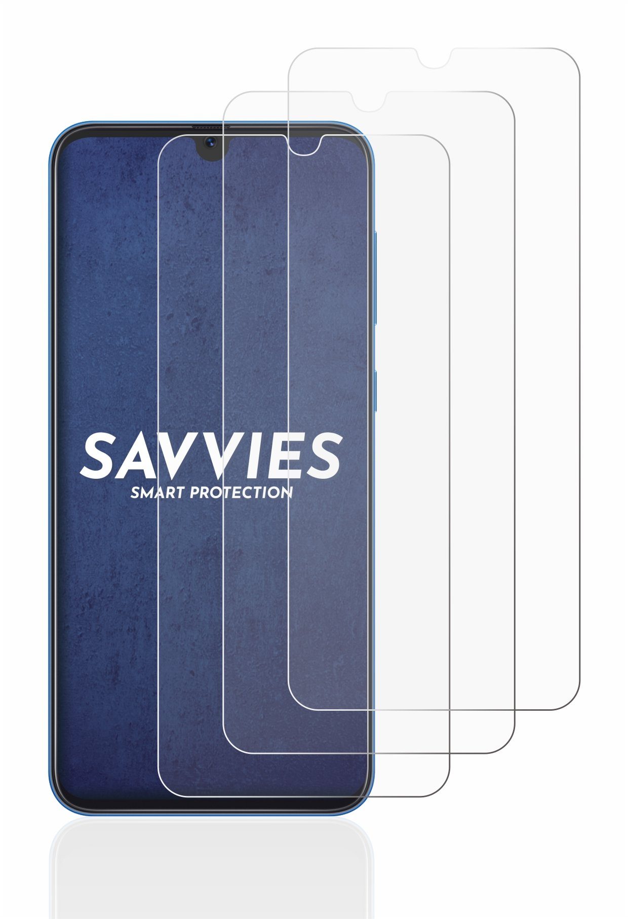Savvies Schutzfolie für Samsung Galaxy A50, Displayschutzfolie, 6
