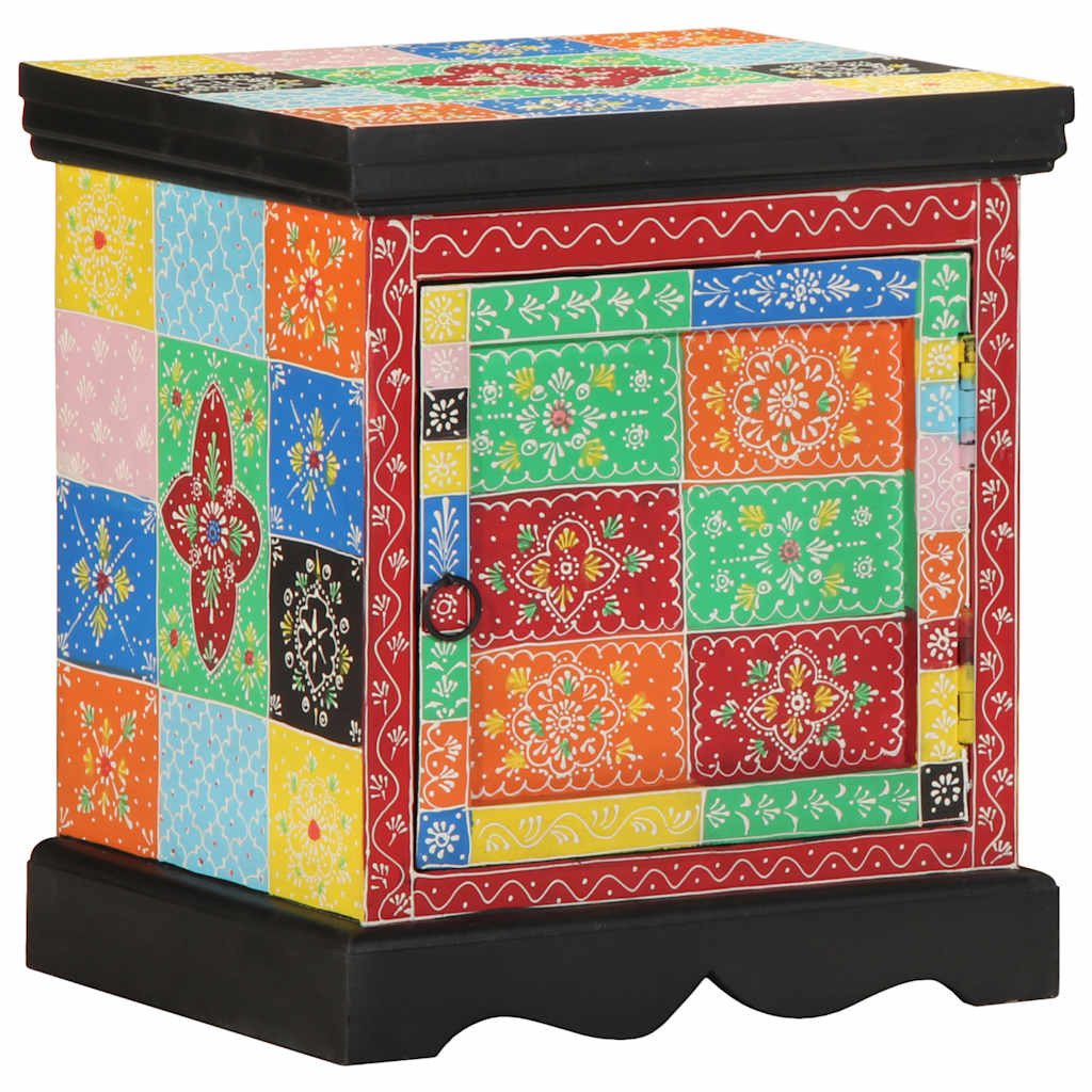 vidaXL Nachttisch Nachttisch Mehrfarbig 40x35x45 cm Massivholz (1-St)