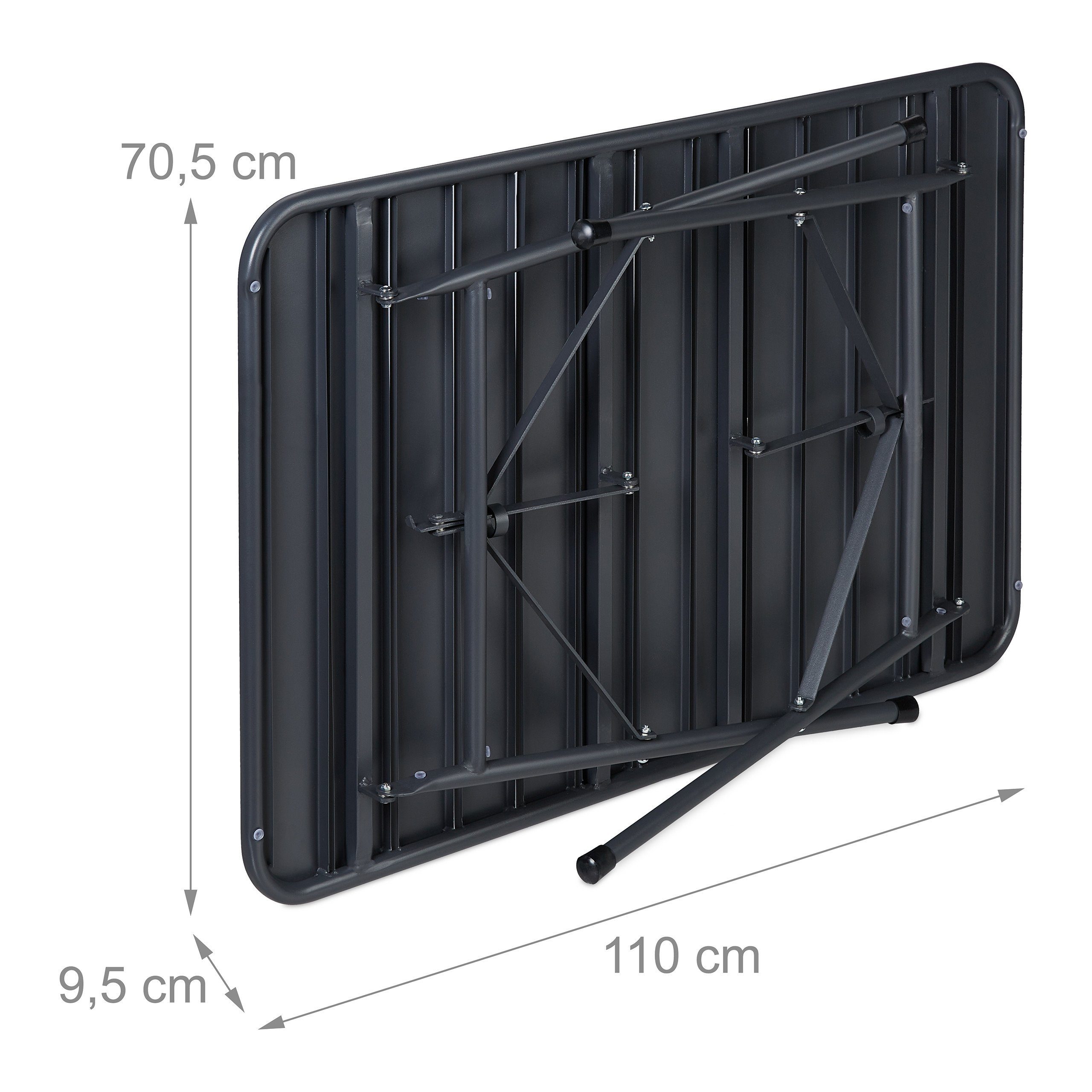 relaxdays Klapptisch Gartentisch klappbar Metall (1-St) – Bild 5 von 5