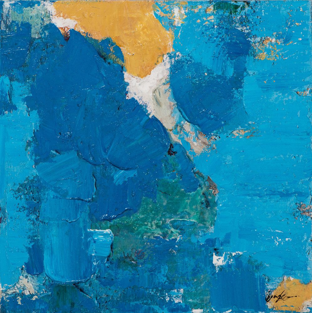 ArtUniverse Gemälde Strahlendes Blau 60x60 cm, Abstrakt