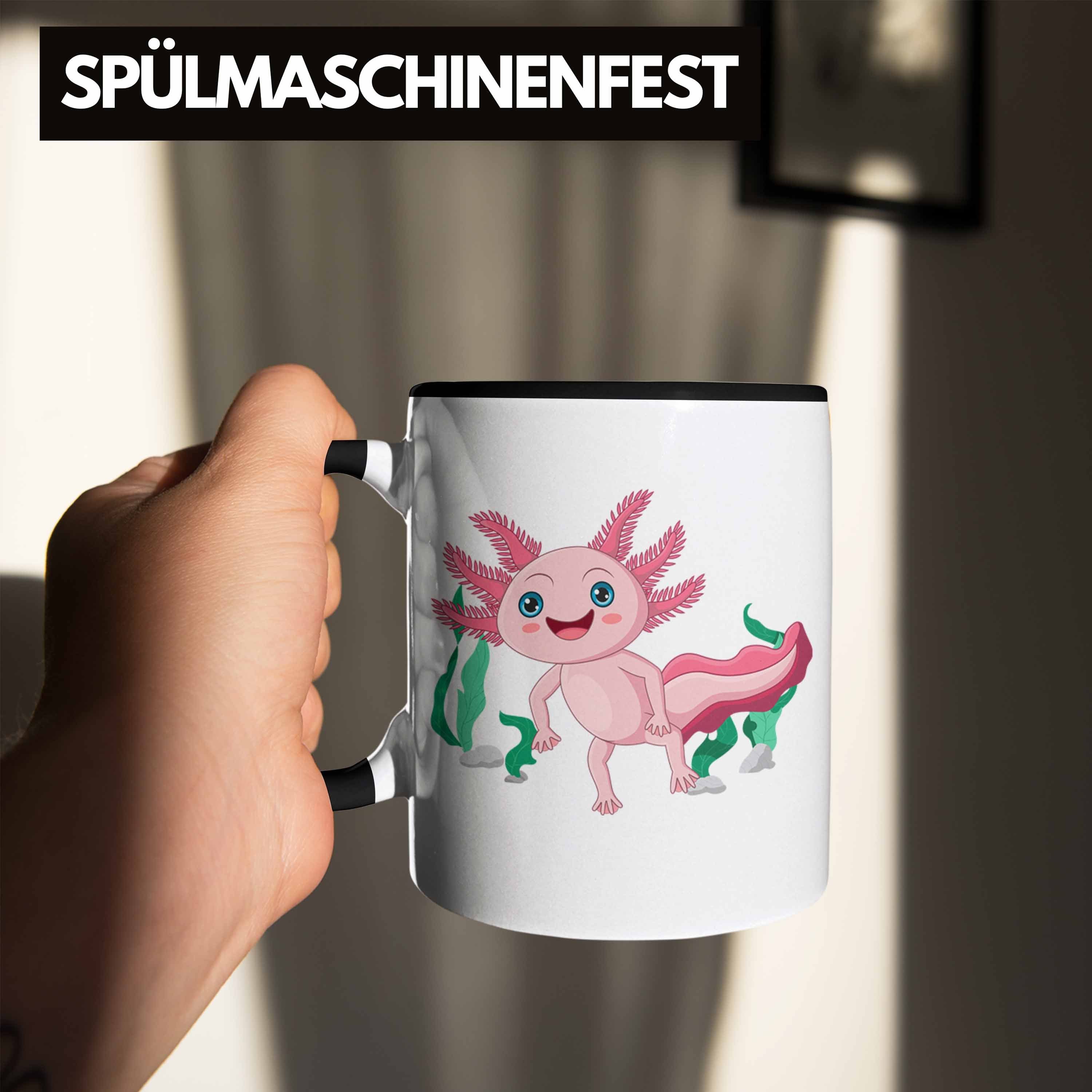 Trendation Tasse Trendation - Axolotl Schwanzlurch-Liebhaber Süß Schwarz Geschenk für Tasse