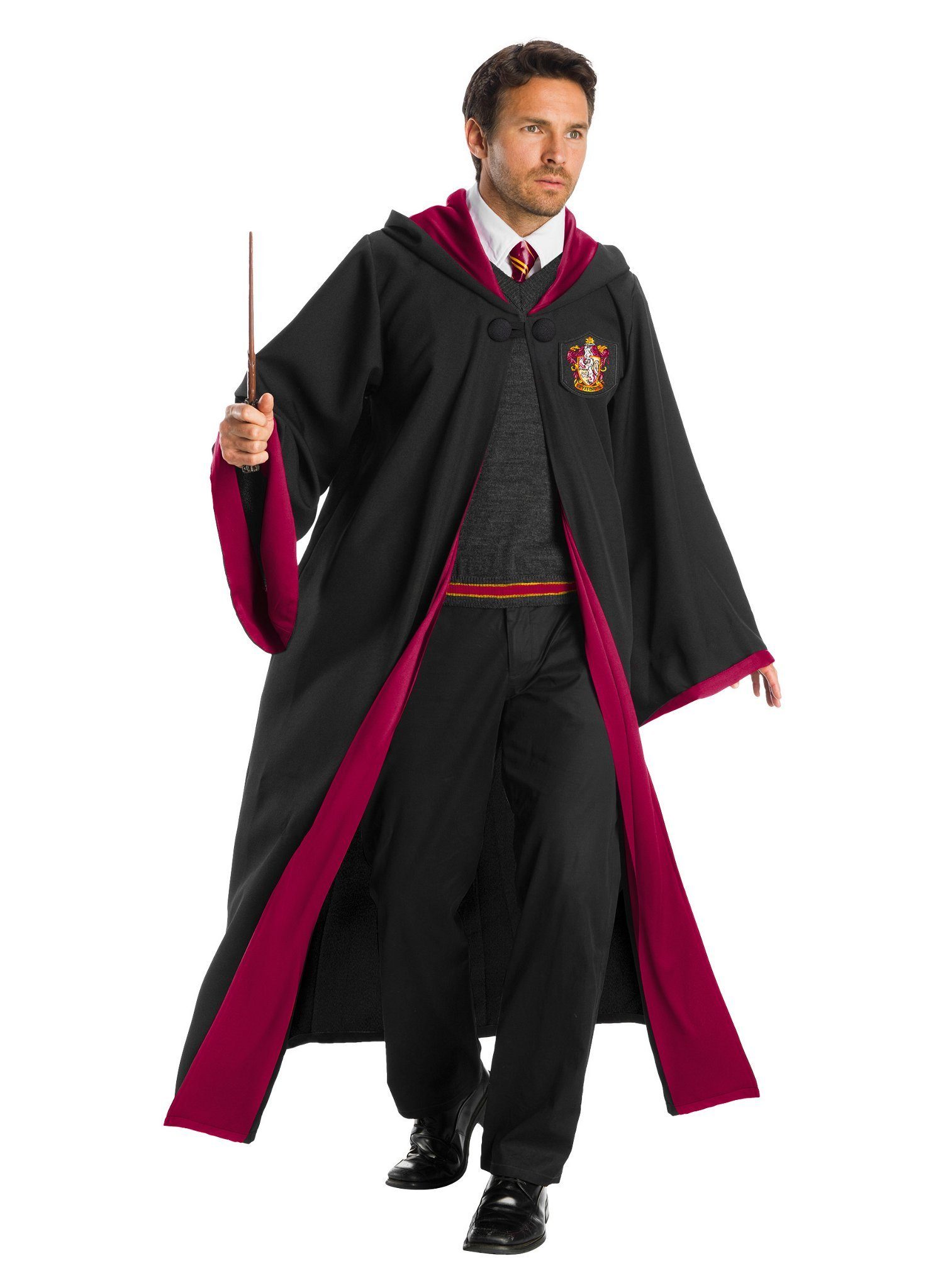 Charades Kostüm Harry Potter Gryffindor Premium, Hochwertiges Harry Potter Cosplay-Kostüm für Hogwarts-Zauberschüler
