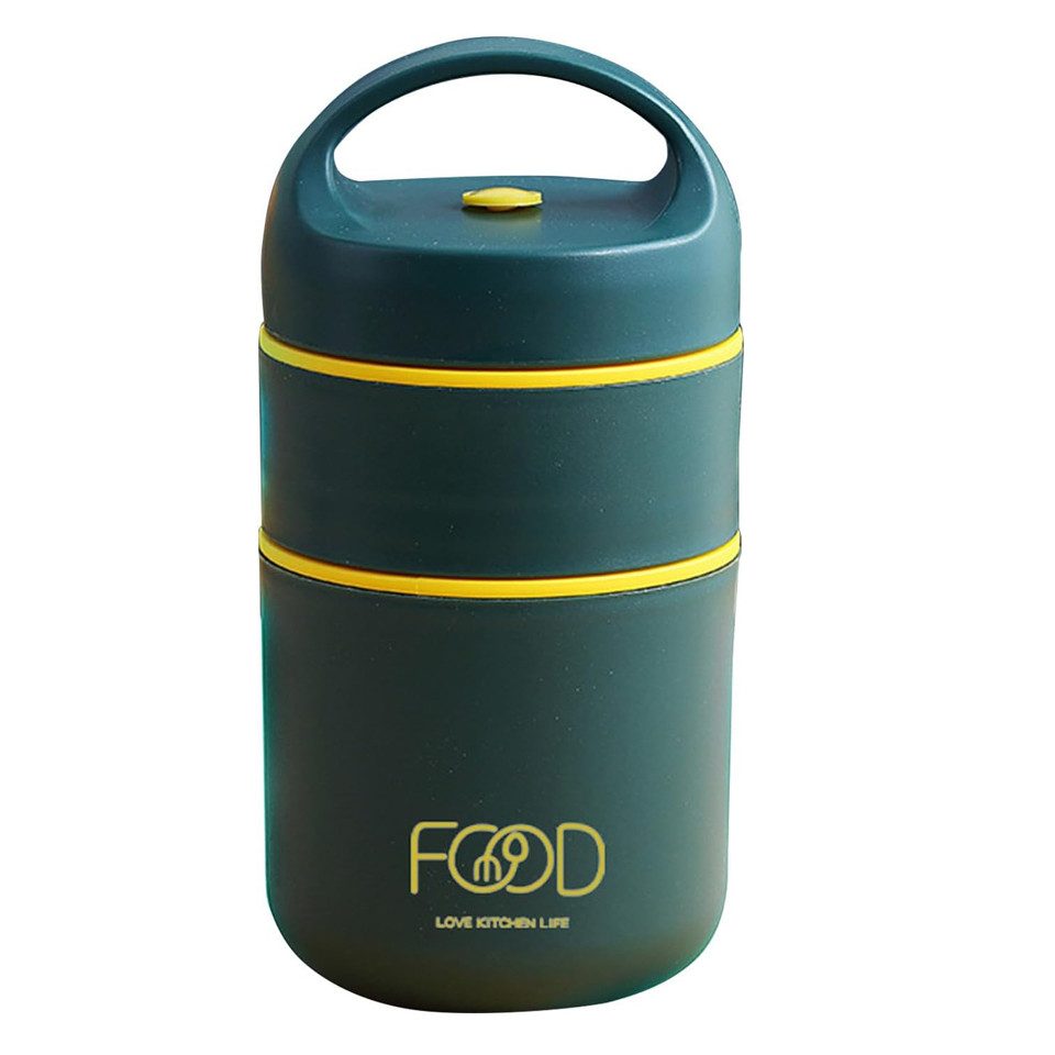 Minicloss Thermobehälter Edelstahl Thermobehälter für Essen 680ml, Edelstahl, Essensbehälter für unterwegs