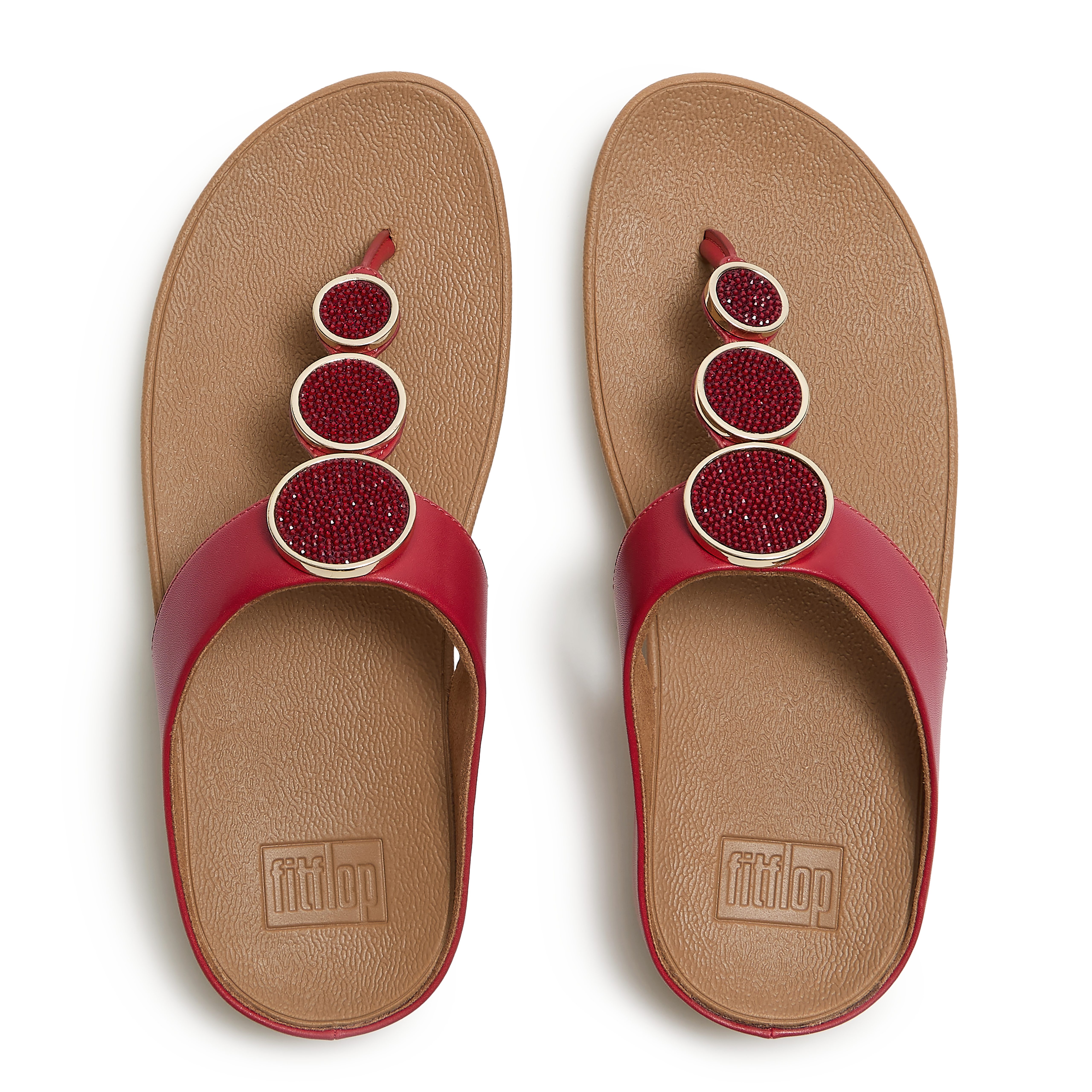 Fitflop HALO BEAD-CIRCLE METALLIC TOE-POST SANDALS Dianette Pool Slides, Pantolette mit dämpfender Zwischensohlentechnologie
