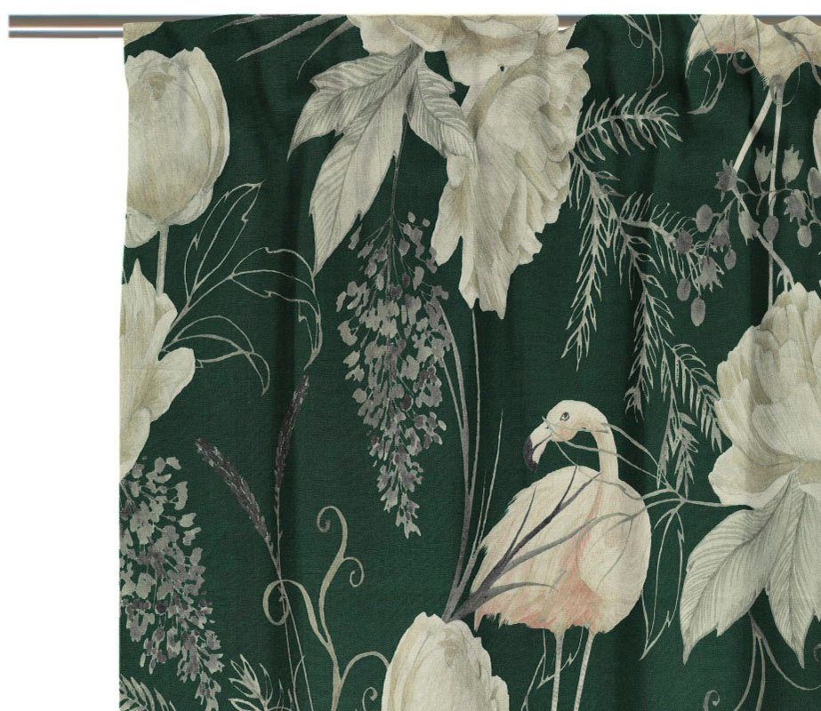 Vorhang (1 Bio-Baumwolle grün blickdicht, Eden, Adam, aus nachhaltig Multifunktionsband Jacquard, St),