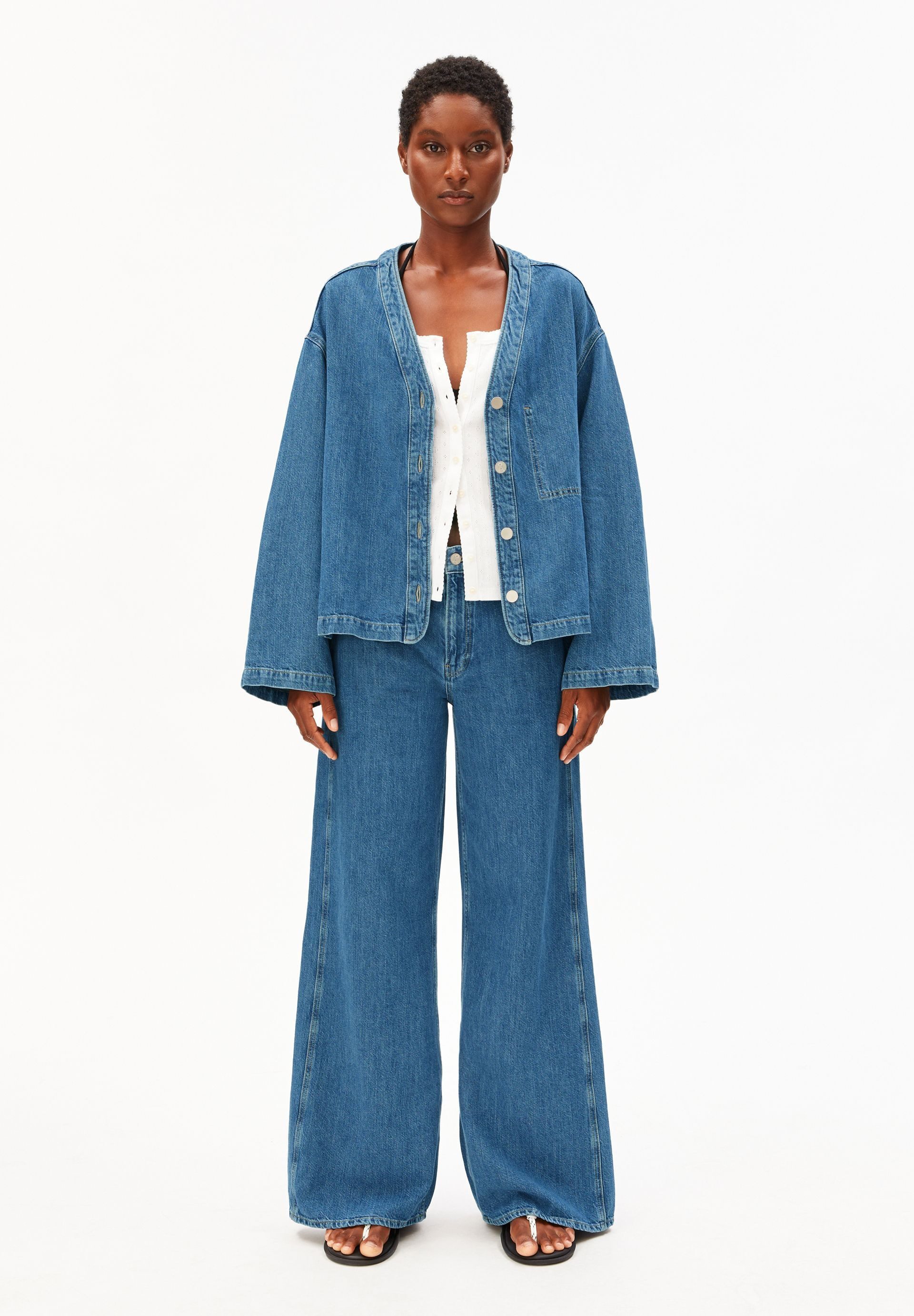 Armedangels Jeansjacke LINO BLEND Leinen-Mix Oversized Fit günstig online kaufen