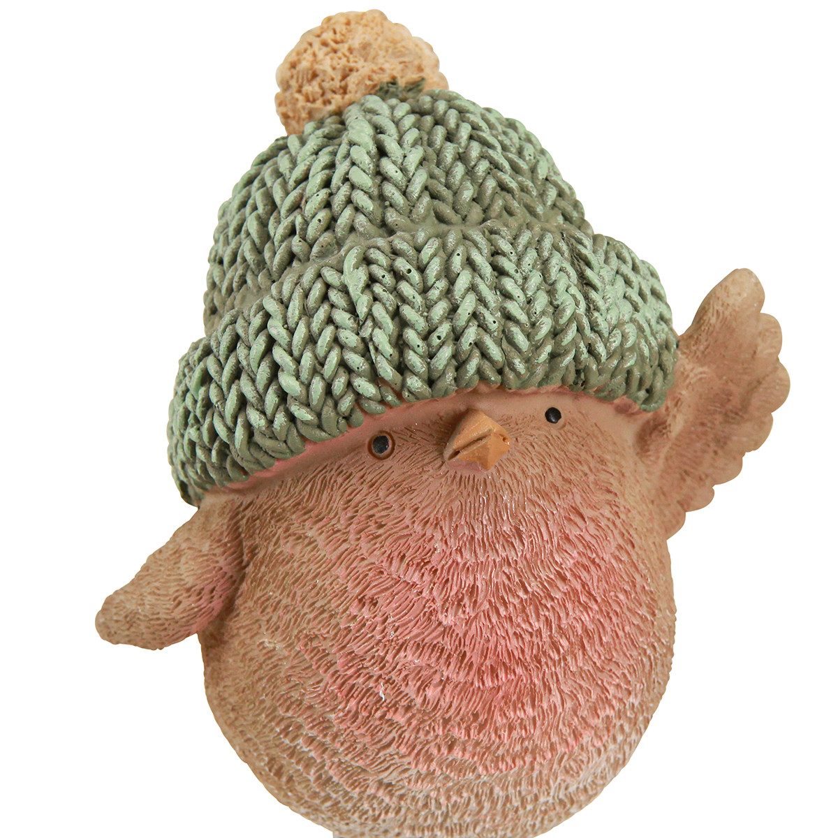 Florists Products Weihnachtsmann Zauberhafte Winterdeko Figuren - Deko Vogel mit Strickmütze in, 2 Stü