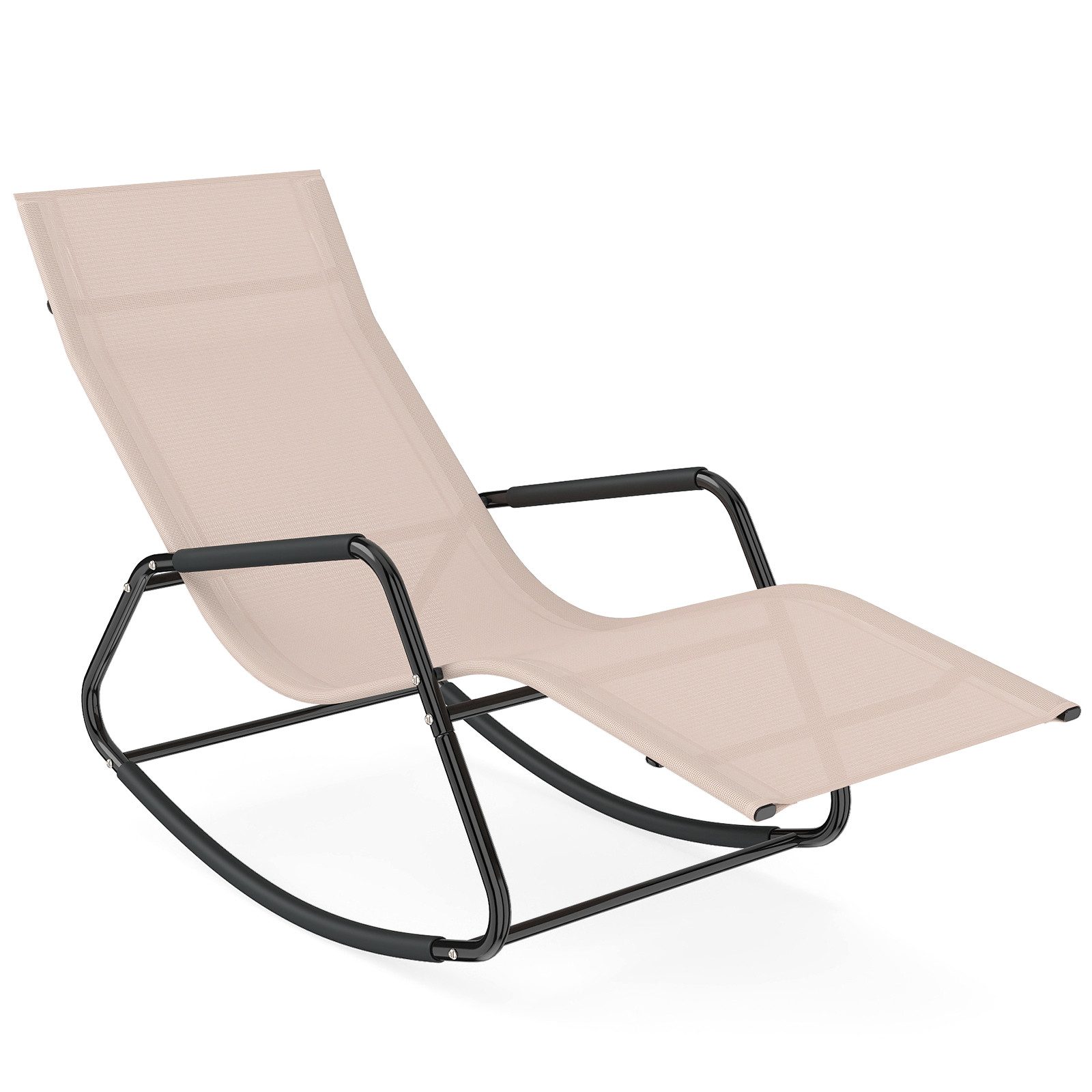 COSTWAY Schaukelstuhl, schaukelliege outdoor, Sonnenliegen fur den garten