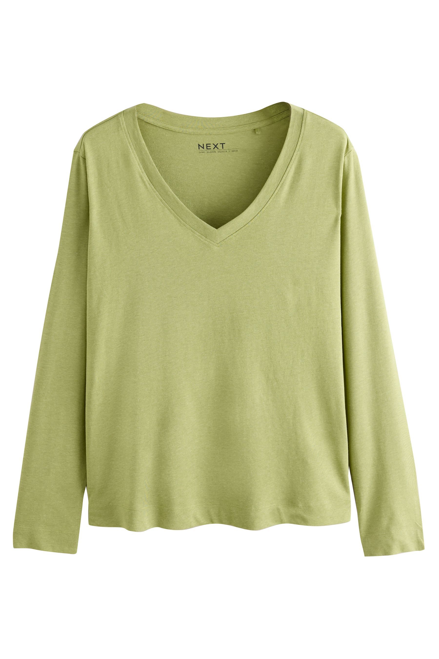 T-Shirt Legeres Langarmshirt aus Baumwoll-Modal-Gemisch