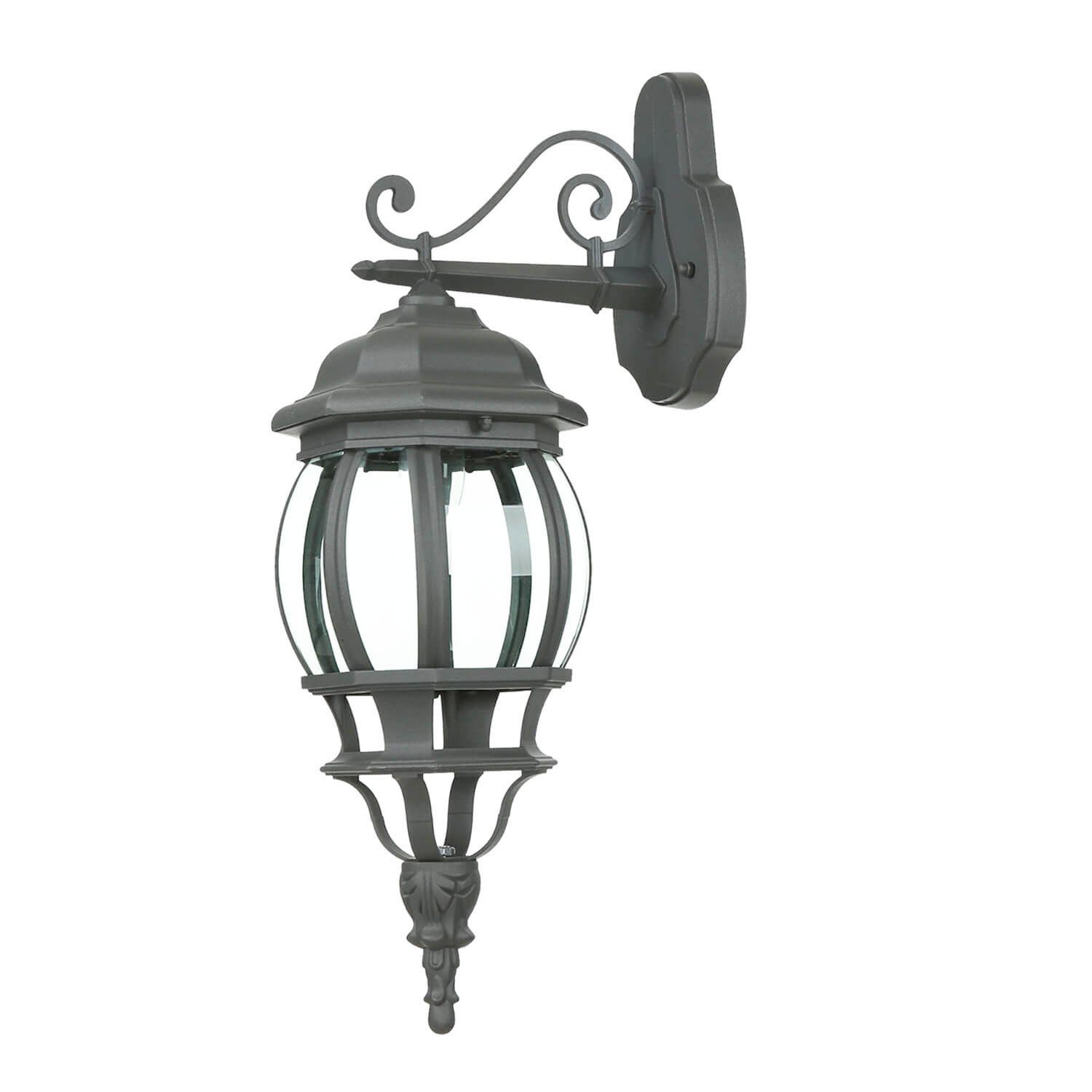 Licht-Erlebnisse Außen-Wandleuchte BREST, ohne Leuchtmittel, Wandlampe Anthrazit Rustikal wetterfest Gartenleuchte Hof Balkon Lampe
