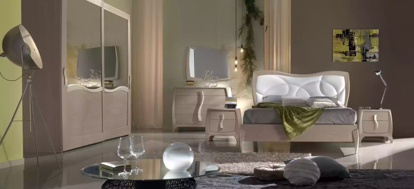 Made Italy Schlafzimmer in Kleiderschrank) JVmoebel Italienische Schrank Möbel (5-St., Kleiderschrank Luxus Kleiderschrank Echtholz