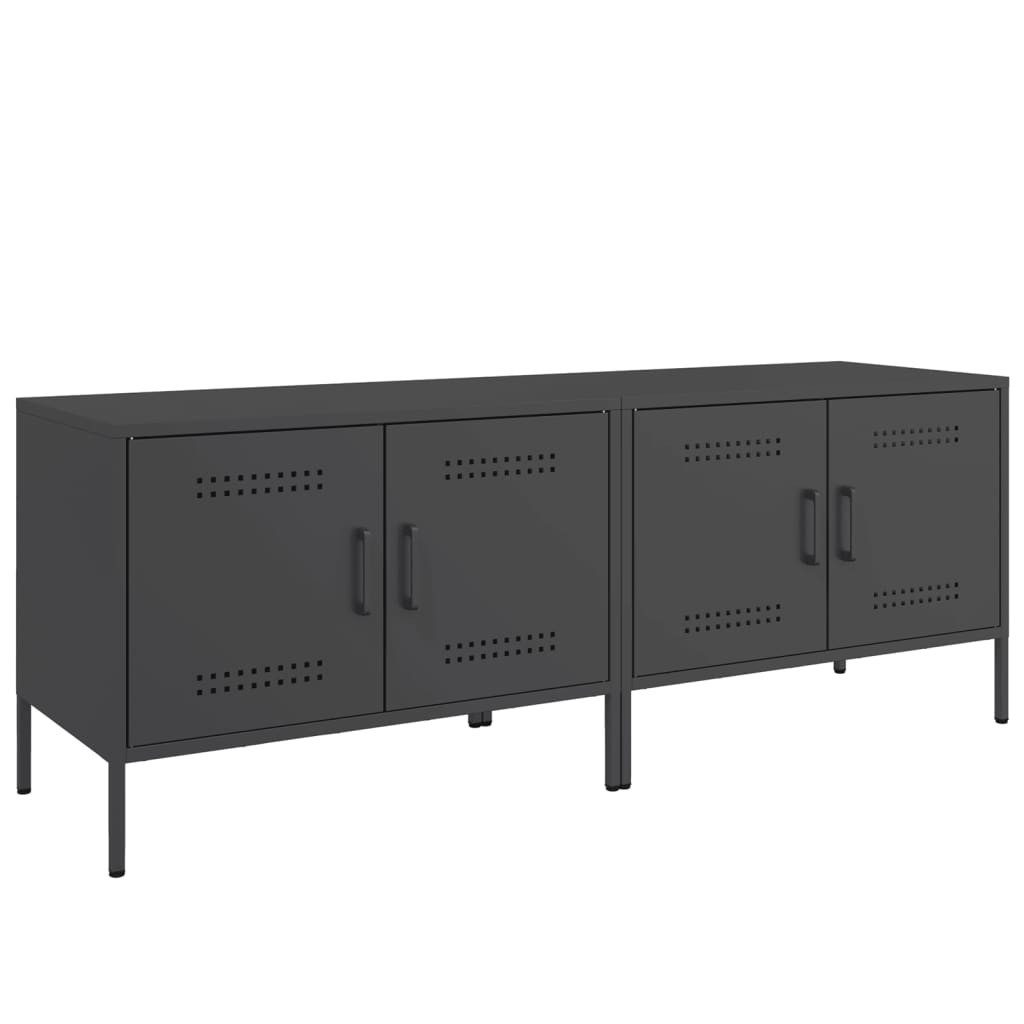 vidaXL TV-Schrank TV-Schränke 2 Stk. Schwarz günstig online kaufen