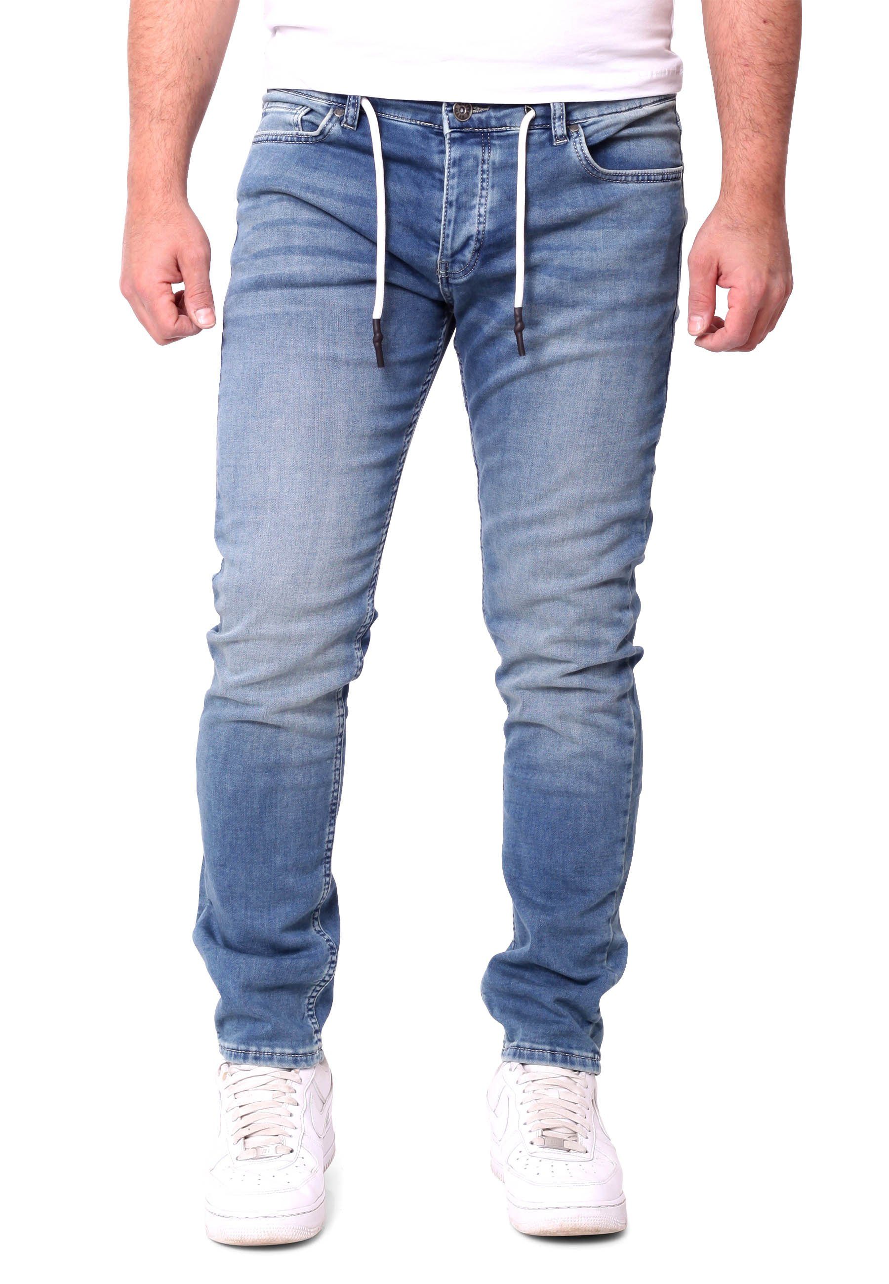 Reslad Stretch-Jeans Reslad Jeans Herren Slim Fit - Sweathose in Jeansoptik l Stretch Denim Stretch Sweatjeans Hose Slim Fit