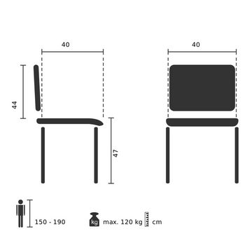 hjh OFFICE Stuhl Besucherstuhl Konferenzstuhl PERIA Holz