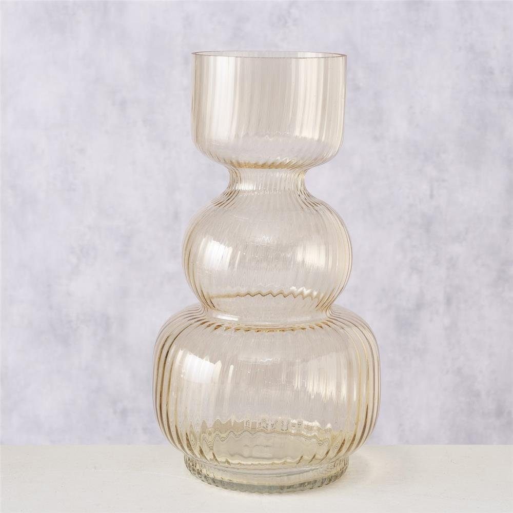 BOLTZE Tischvase Gianna, Gelb, 27 aus Design cm, Glas, Modernes